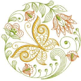 Matriz de bordado Borboletas Rippled 015