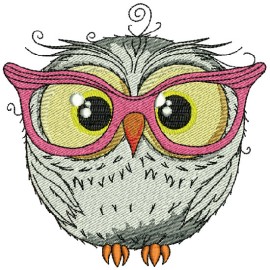Matriz de bordado Coruja Estilosa