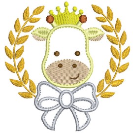 Matriz de bordado Vaca Raminho Aplique