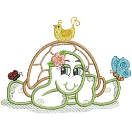 Matriz de bordado Tartaruga Aplique