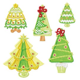 Matrizes de bordado �rvores de Natal 01