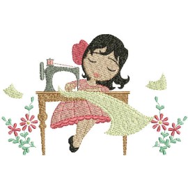 Matriz de bordado Costureira