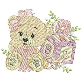 Matriz de bordado Ursa com Dado