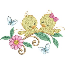 Matriz de bordado Passarinhos