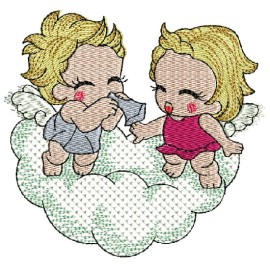 Matriz de bordado Anjinhos 09