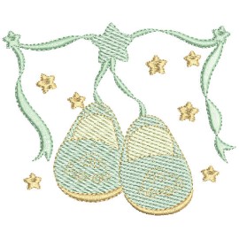 Matriz de bordado Sapatinho de Menino Beb