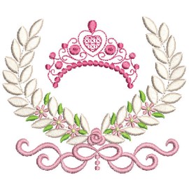 Matriz de bordado Moldura Coroa 002