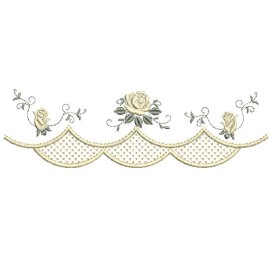 Matriz de bordado Barrinha com Flores 002
