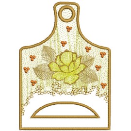 Matriz de bordado T�bua com La�os e Flores 08