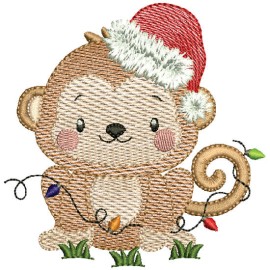 Matriz de bordado Macaco Rippled