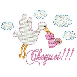 Matriz de bordado Cegonha do Beb�