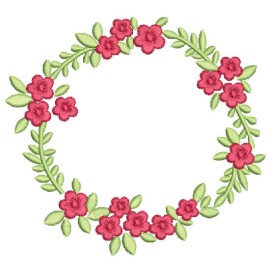 Matriz de bordado Raminho com Flores