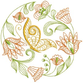 Matriz de bordado Borboletas Rippled 023