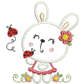 Matriz de bordado Coelha Aplique 03