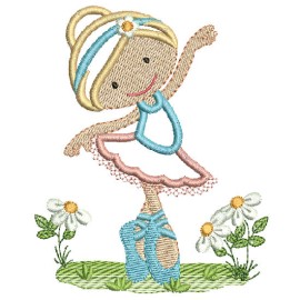 Matriz de bordado Bailarina Aplique