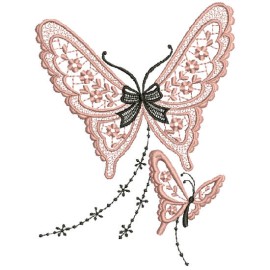 Matriz de bordado Borboletas