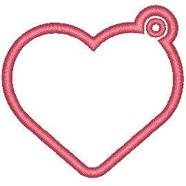 Matriz de bordado Cora��o Aplique