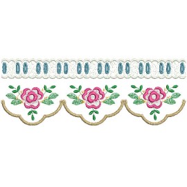 Matriz de bordado Barrinha com Flores