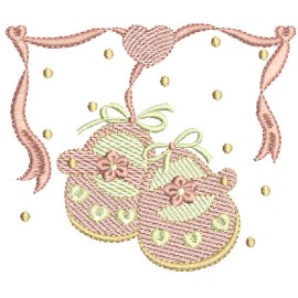 Matriz de bordado Sapatinho de Menina Beb�