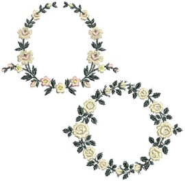 Matrizes de bordado Molduras de Flores 