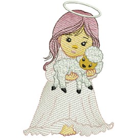 Matriz de bordado Menina Anjinho