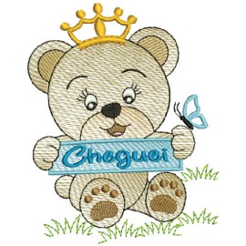 Matriz de bordado Ursinho Cheguei