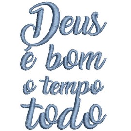 Matriz de bordado Frase de Deus 001