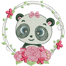Matriz de bordado Panda Raminho