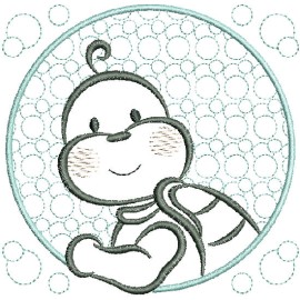 Matriz de bordado Tartaruga Moldura C�rculo