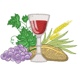 Matriz de bordado Ceia Religiosa C�lice