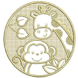 Matriz de bordado Crivo Safari 002