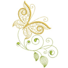 Matriz de bordado Borboletas Rippled 024