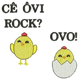 Matriz de bordado C� �vi Rock? Ovo