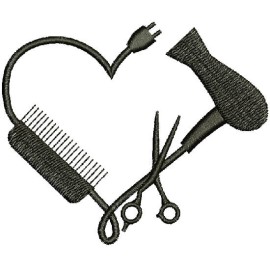 Matriz de bordado Corao do Salo de Beleza