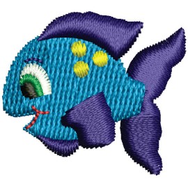 Matriz de bordado Peixe Miniatura