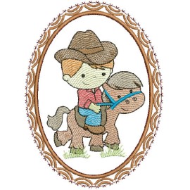 Matriz de bordado Cowboy