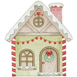 Matriz de bordado Casa Decora��o de Natal
