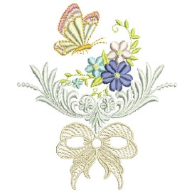 Matriz de bordado Borboleta com La�o