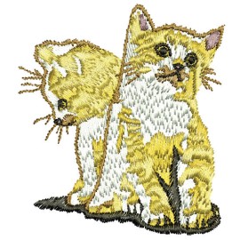 Matriz de bordado Gato detalhado 04