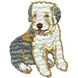 Matriz de bordado Cachorro detalhado 08