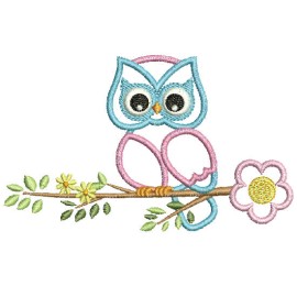 Matriz de bordado Coruja Aplique