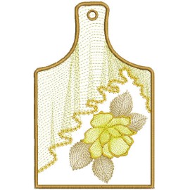 Matriz de bordado T�bua com La�os e Flores 05