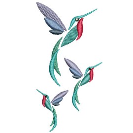 Matriz de bordado Beija-Flores