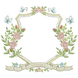 Matriz de bordado Moldura Delicada