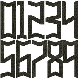 Matriz de bordado N�meros de 0 a 10