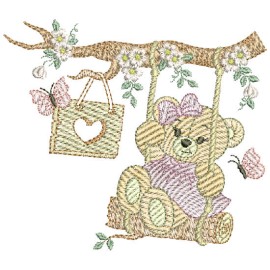 Matriz de bordado Ursa no Balano