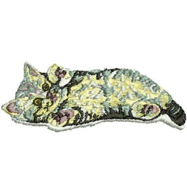 Matriz de bordado Gato detalhado 05