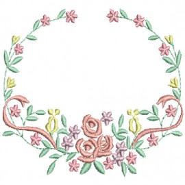 Matriz de bordado Moldura Colorida